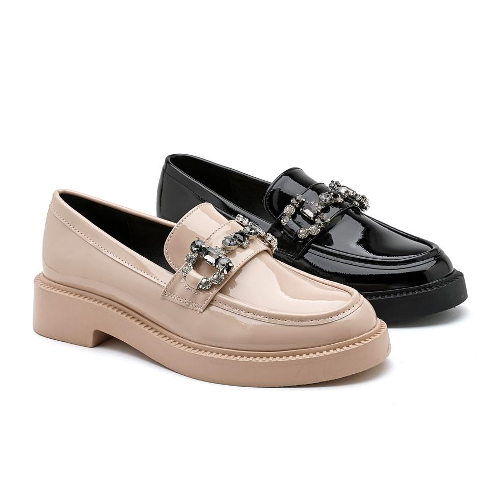 Mocassins Bijoux en Vernis - Beige - taille 36 - vue 7
