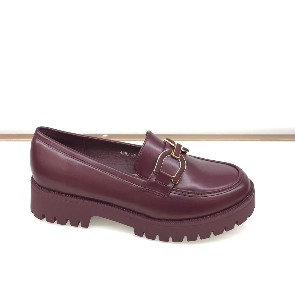 mocassin à plateforme pour femme - Bordeaux - taille 38 - vue 9