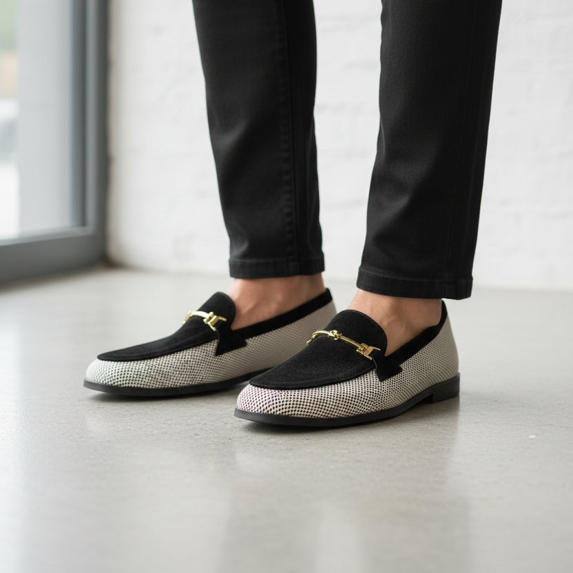 Moccasins Dual-Textured Bit Loafer - Noir - taille 36 - vue 1