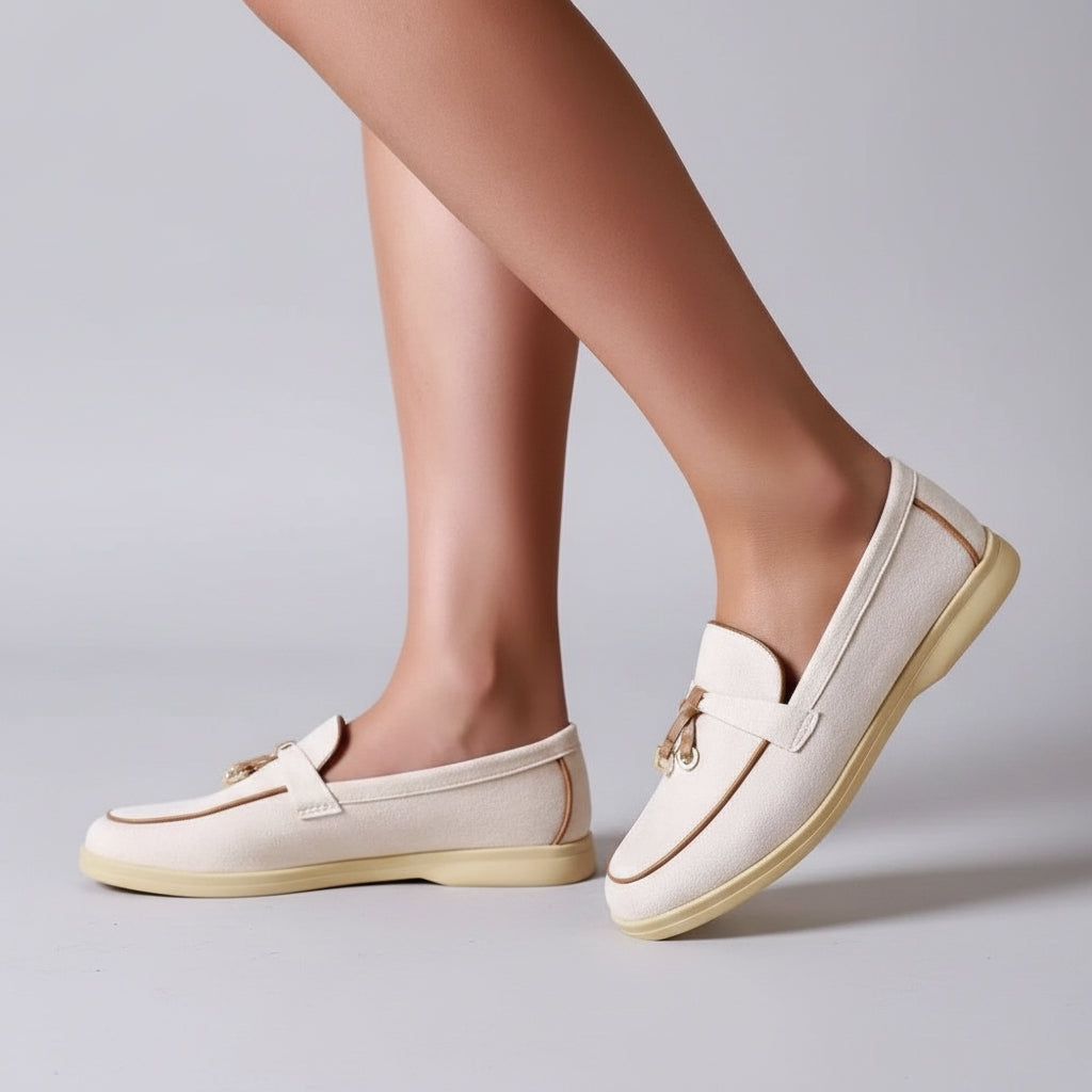Mocassins Élégants en Daim - Beige - taille 37 - vue 8