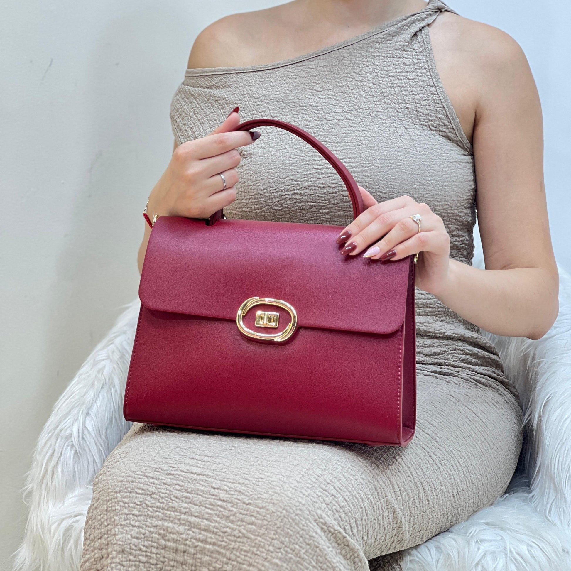 Sac à Main Minimaliste Femme - Apricot - taille 41 - vue 2