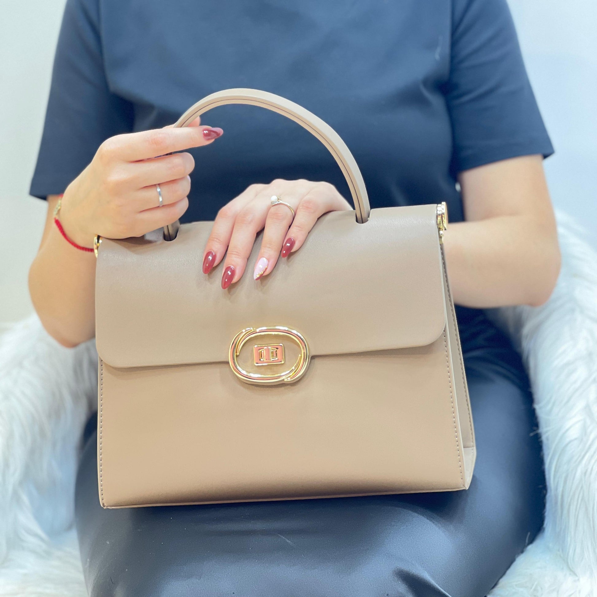 Sac à Main Minimaliste Femme - Bleu - taille 41