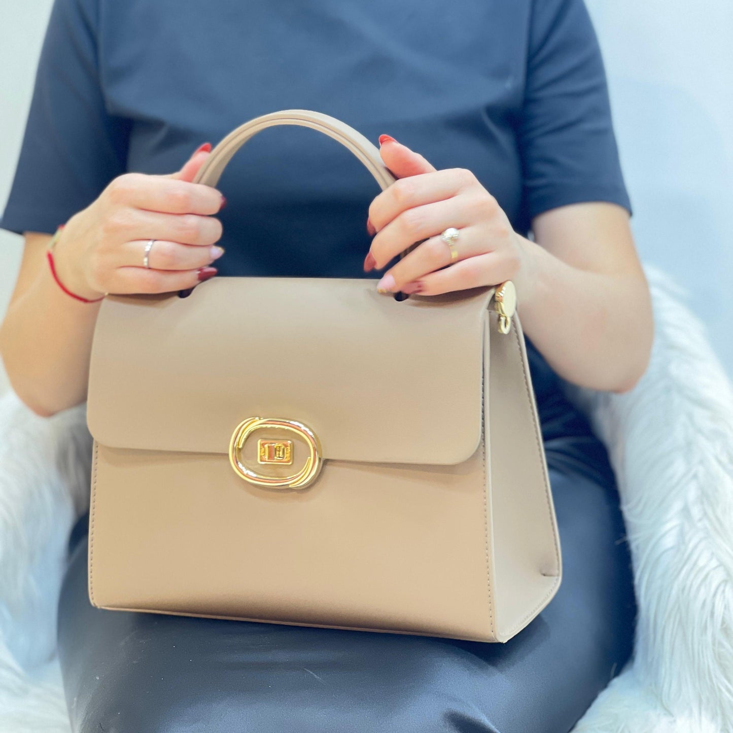 Sac à Main Minimaliste Femme - Bleu - taille 41
