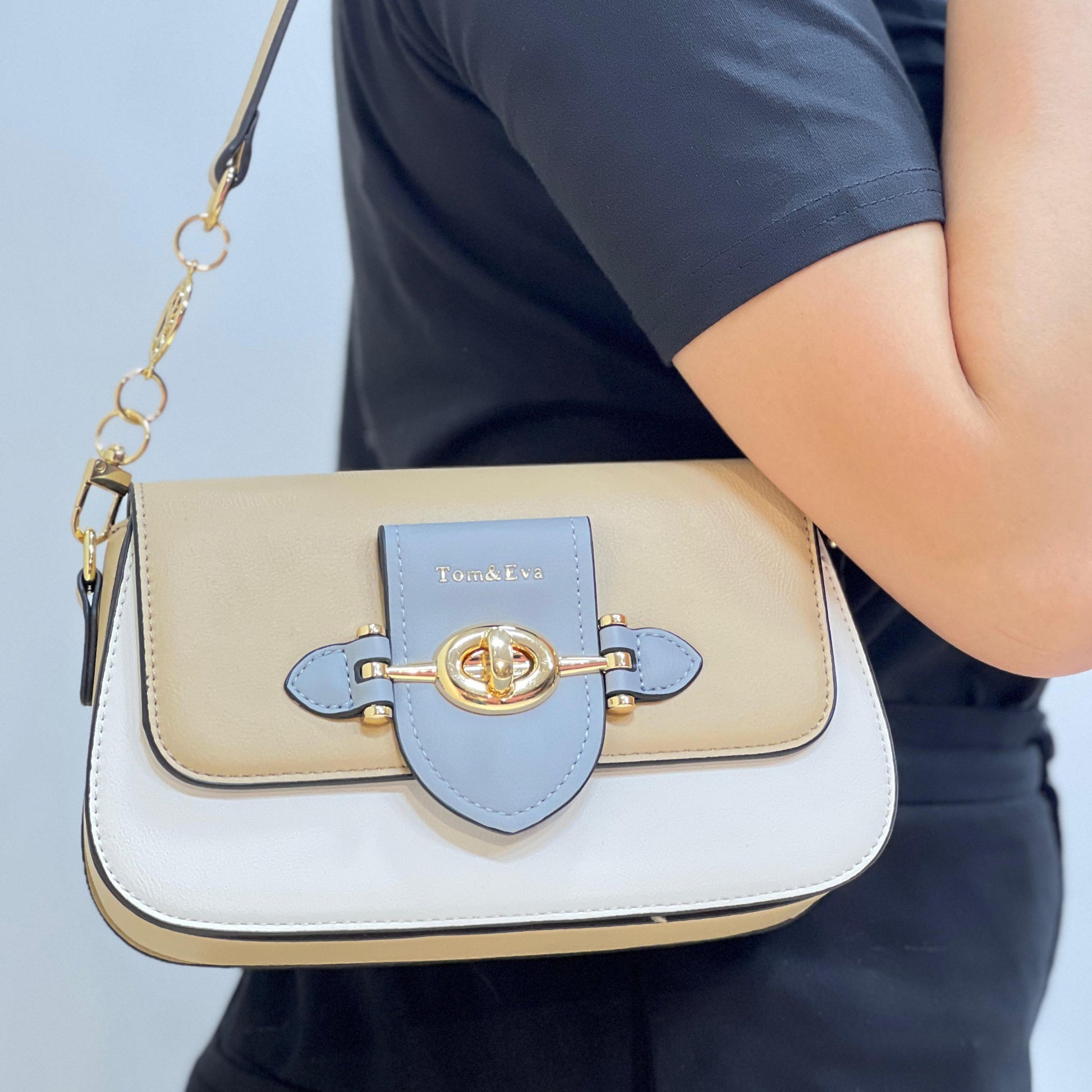 Sac à main en simili cuir - Beige