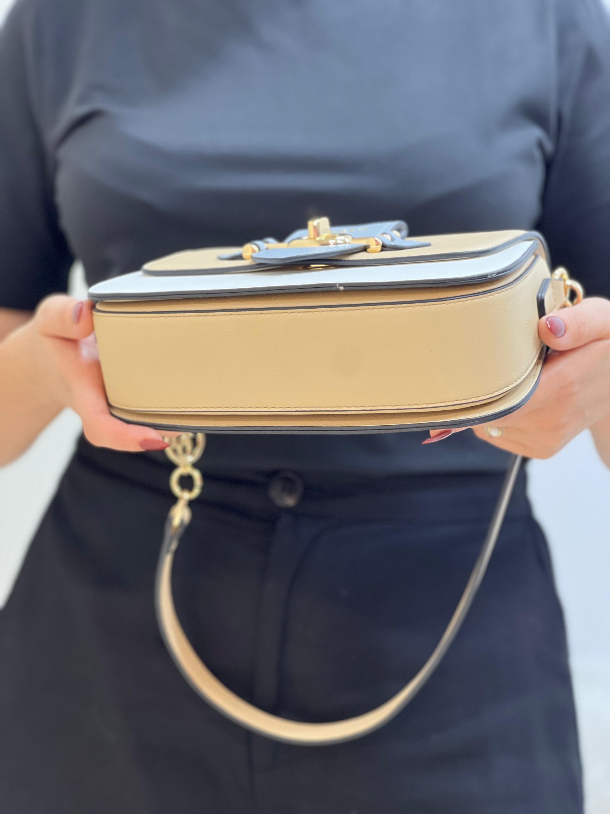 Sac à main en simili cuir - Beige