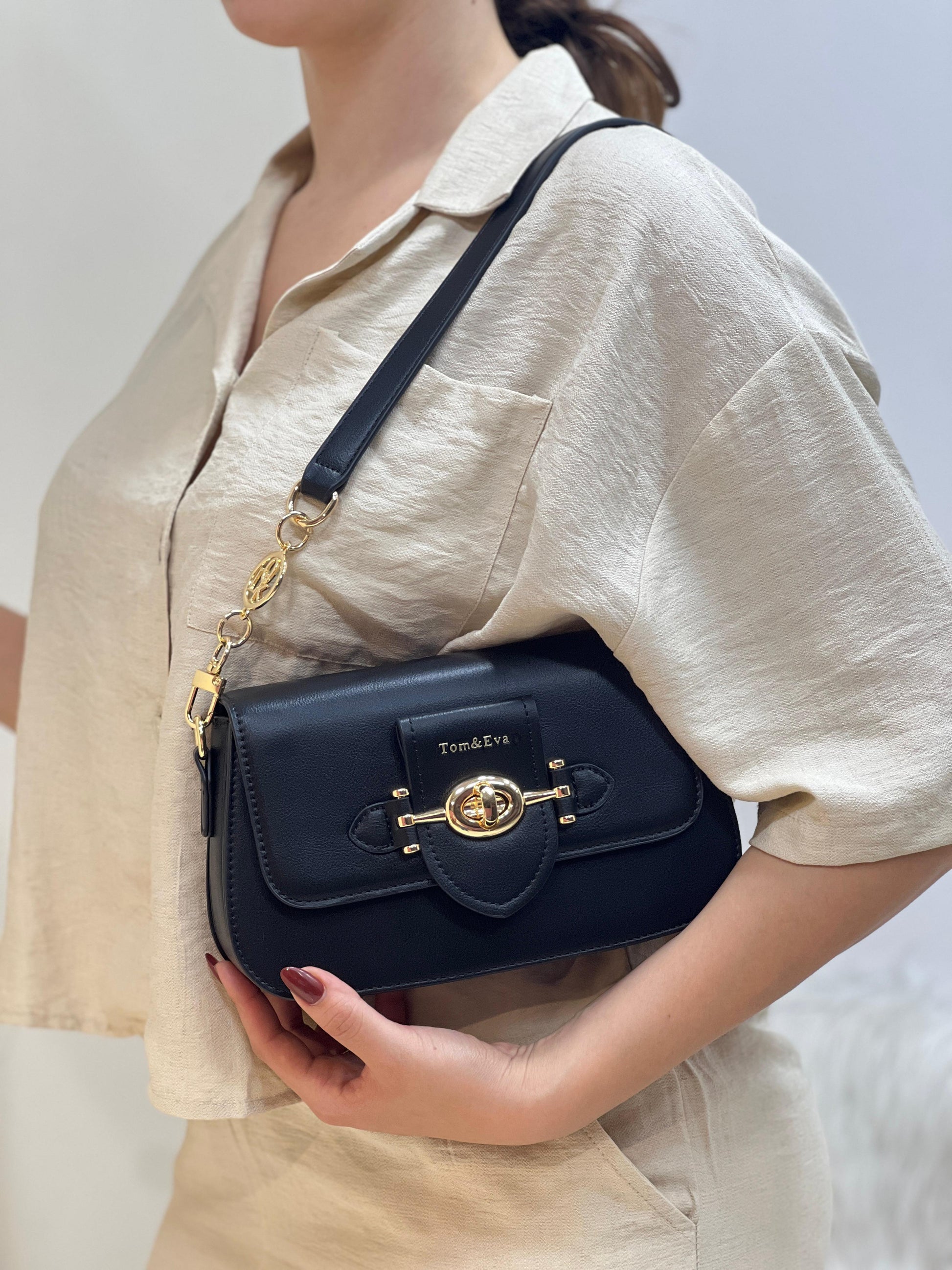 Sac à main en simili cuir - Beige