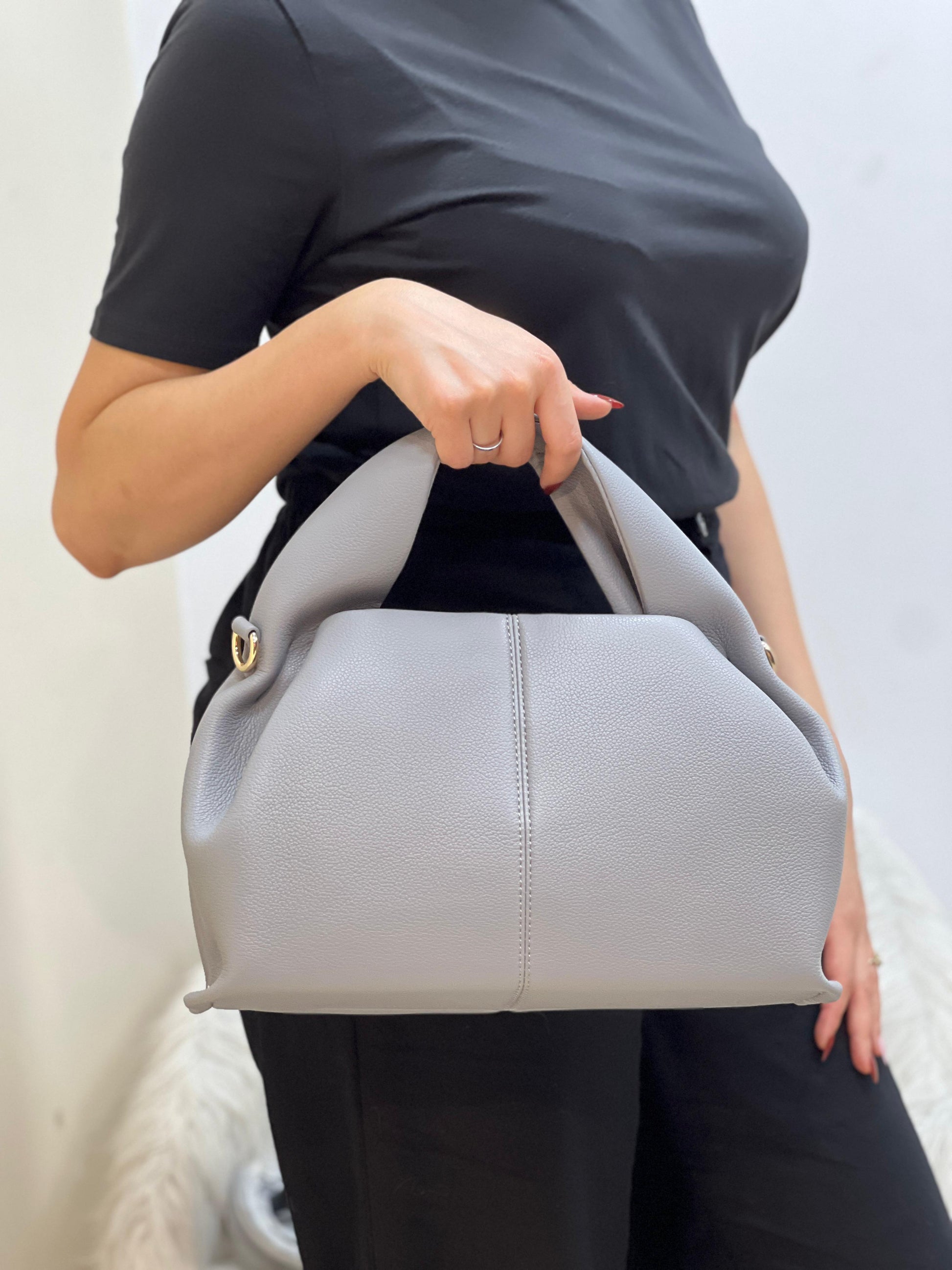 Sacs à bandoulière en Cuir à la mode pour femmes - Crème - taille 41