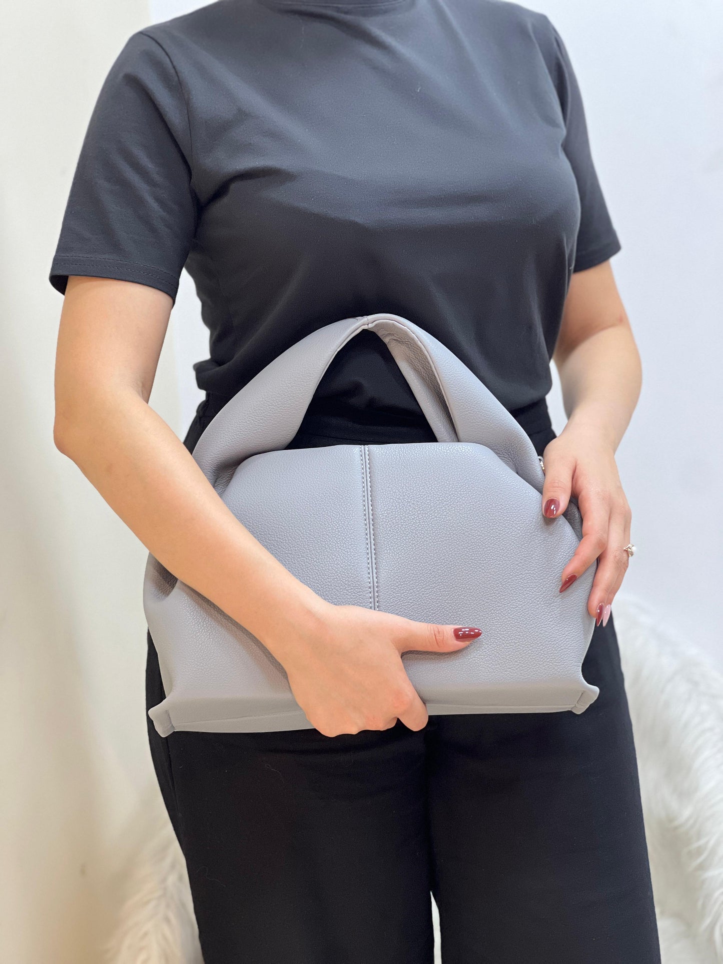 Sacs à bandoulière en Cuir à la mode pour femmes - Crème - taille 41