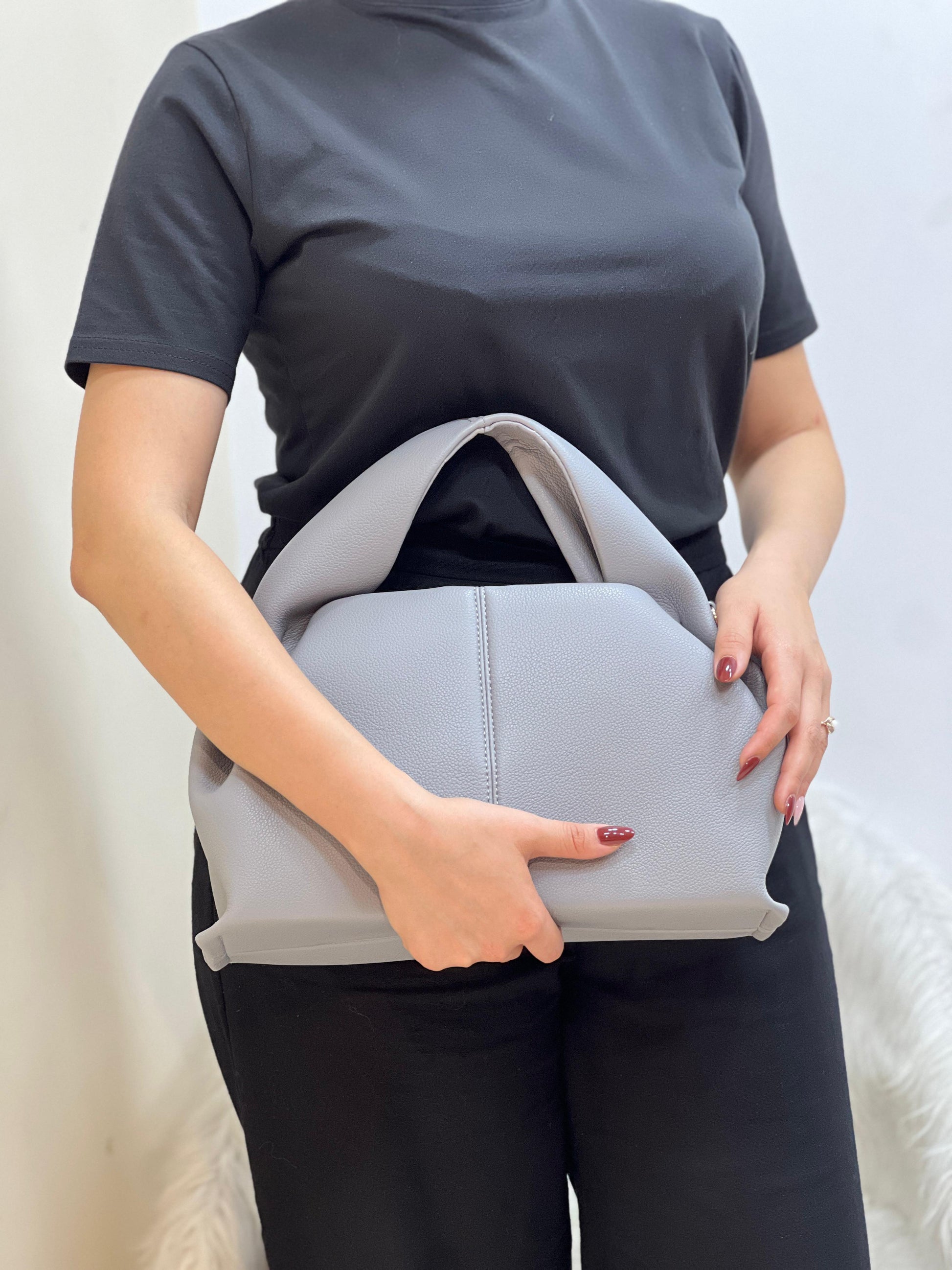 Sacs à bandoulière en Cuir à la mode pour femmes - Crème - taille 41