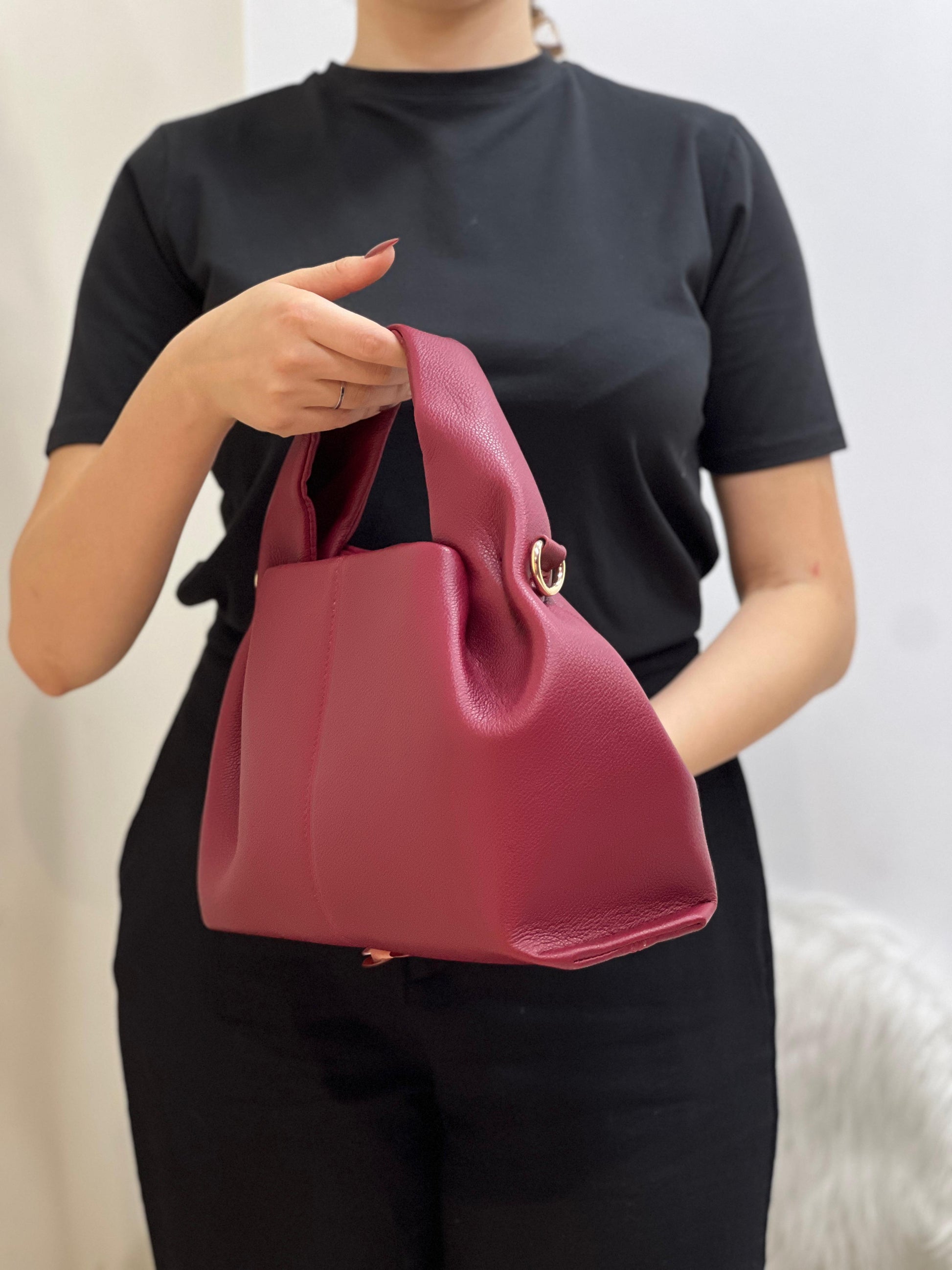 Sacs à bandoulière en Cuir à la mode pour femmes - Crème - taille 41
