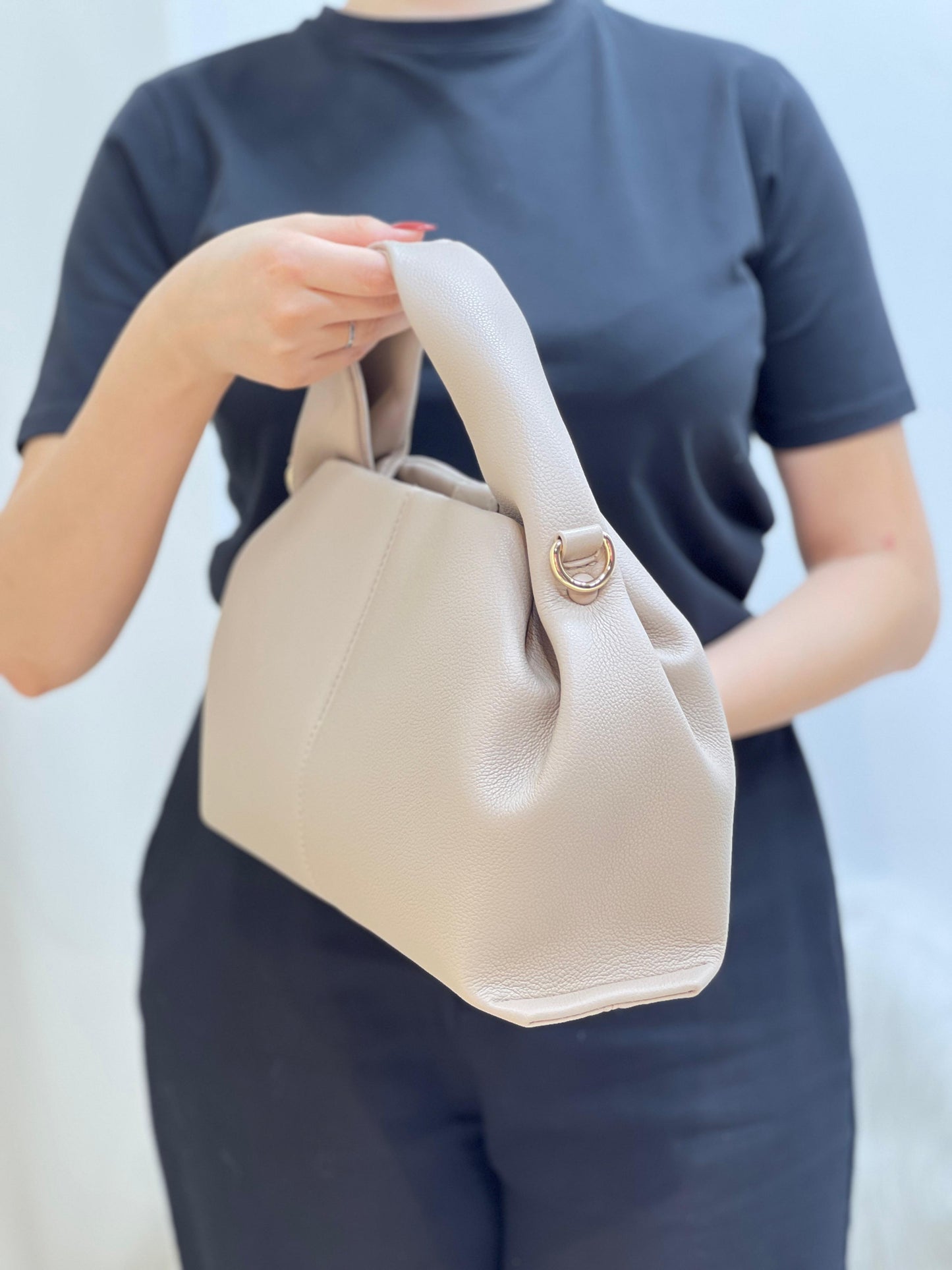 Sacs à bandoulière en Cuir à la mode pour femmes - Crème - taille 41