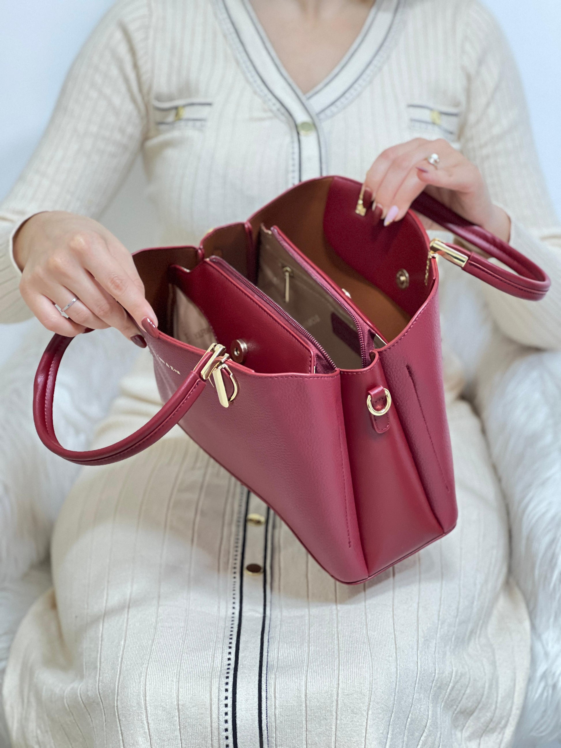 Sac Business Femme Chic - Bordeaux - vue 3