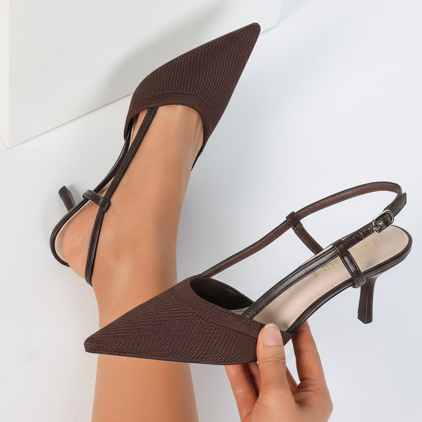 Escarpins Slingback à Mailles – L’Élégance Moderne - Noir - taille 38 - vue 3