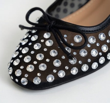 Ballerines Mary Jane en Résille Cristallisée - Noir - taille 39 - vue 4