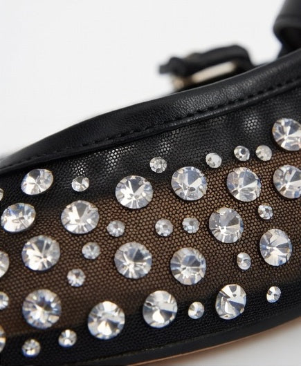 Ballerines Mary Jane en Résille Cristallisée - Noir - taille 40 - vue 5