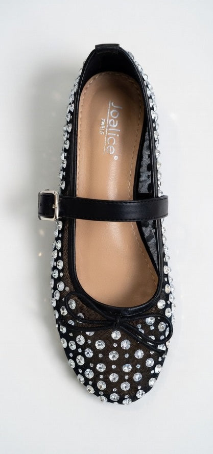 Ballerines Mary Jane en Résille Cristallisée - Noir - taille 41 - vue 6