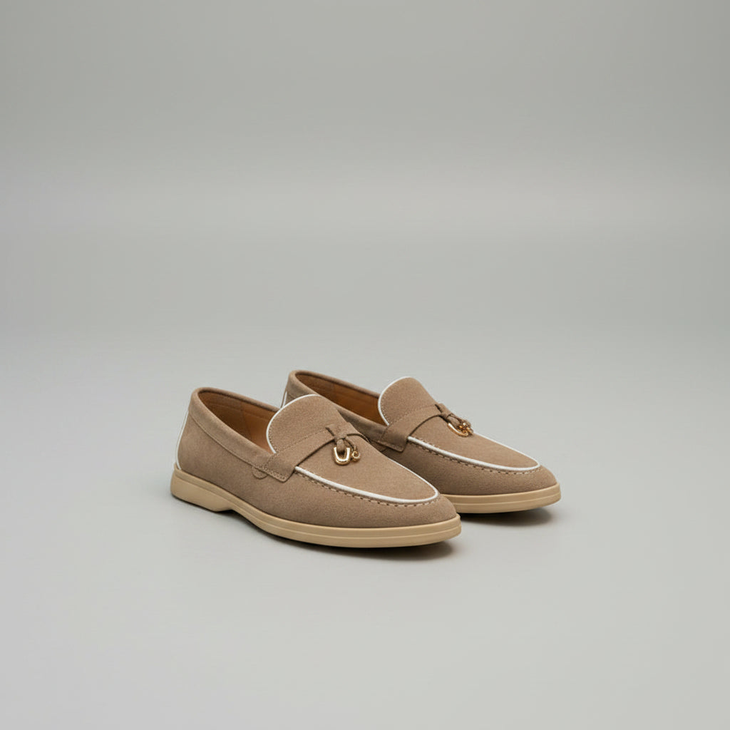 Mocassins en Suède à Passepoil Contrasté - Noir - taille 41 - vue 6