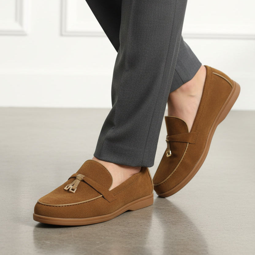 Mocassins Élégants en Daim - Beige - taille 39 - vue 10