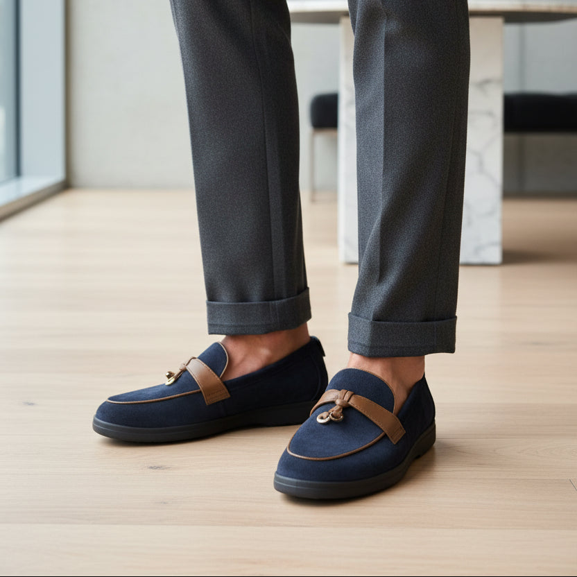 Mocassins en daim avec une bride décorative - Beige - taille 36 - vue 7