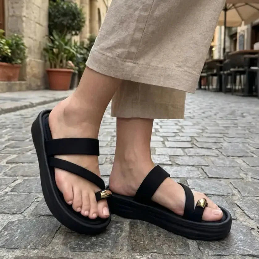 Sandales "Élégance Nomade" - Noir - taille 36 - vue 1
