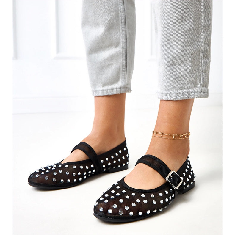 Ballerines ornées de strass - Noir - taille 41 - vue 6