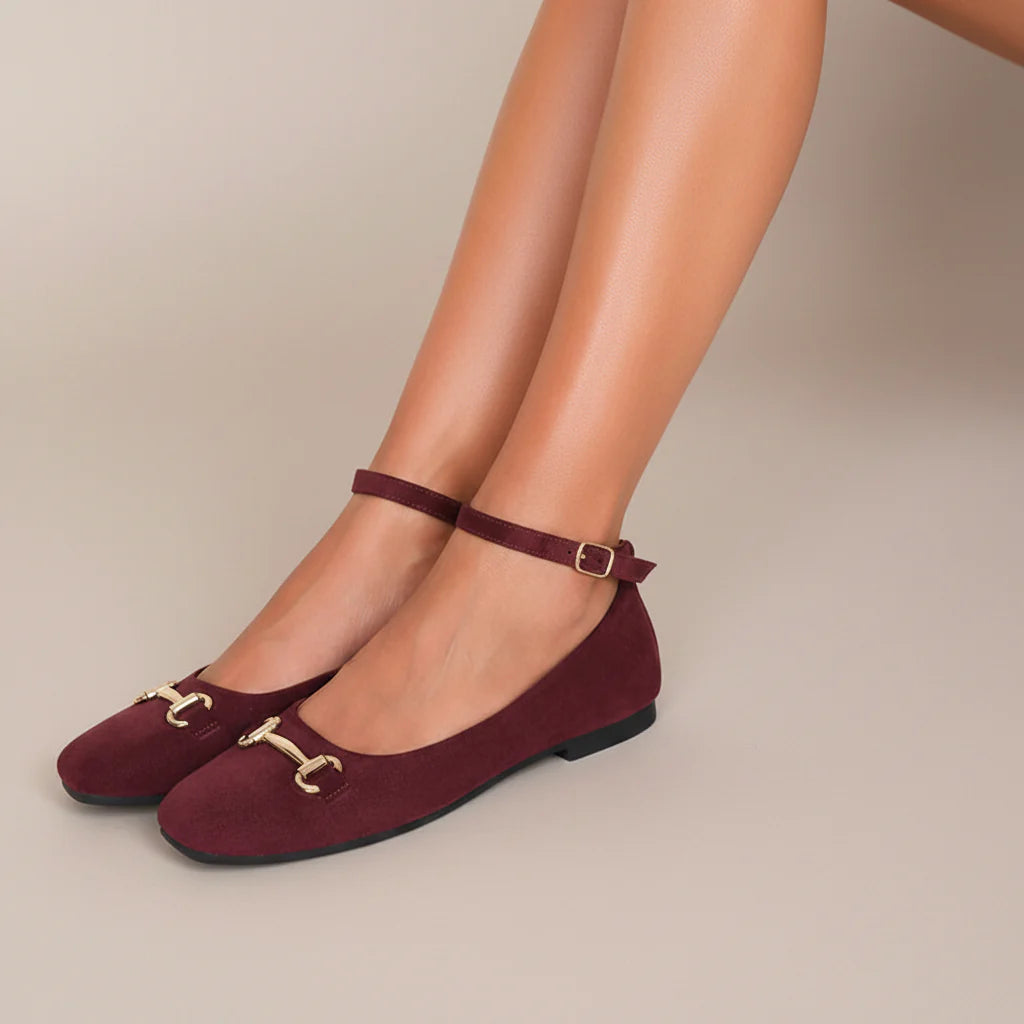 Ballerine à boucle et lanière - Noir - taille 36 - vue 1