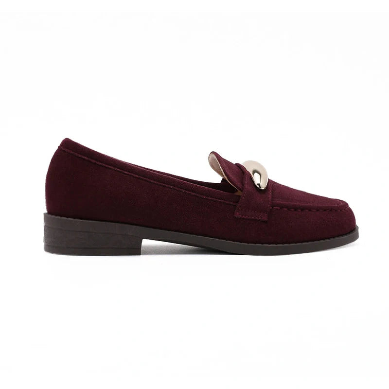Mocassins avec accessoires doré - Rouge - taille 41 - vue 24