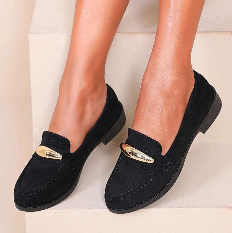 Mocassins avec accessoires doré - Noir - taille 39 - vue 4
