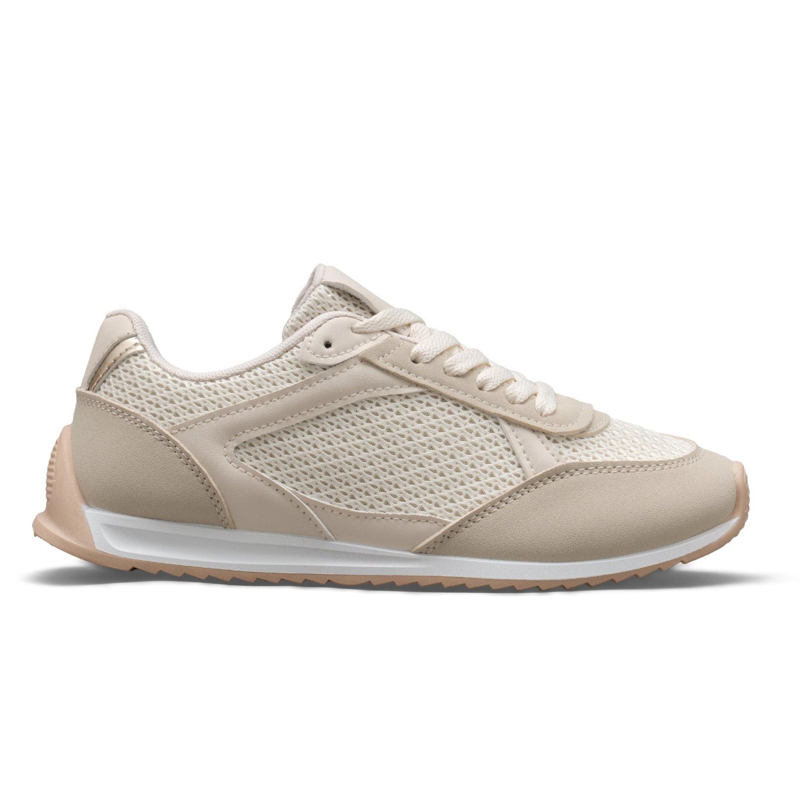 Baskets basiques avec une combinaison de matériaux - Blanc - taille 40 - vue 11