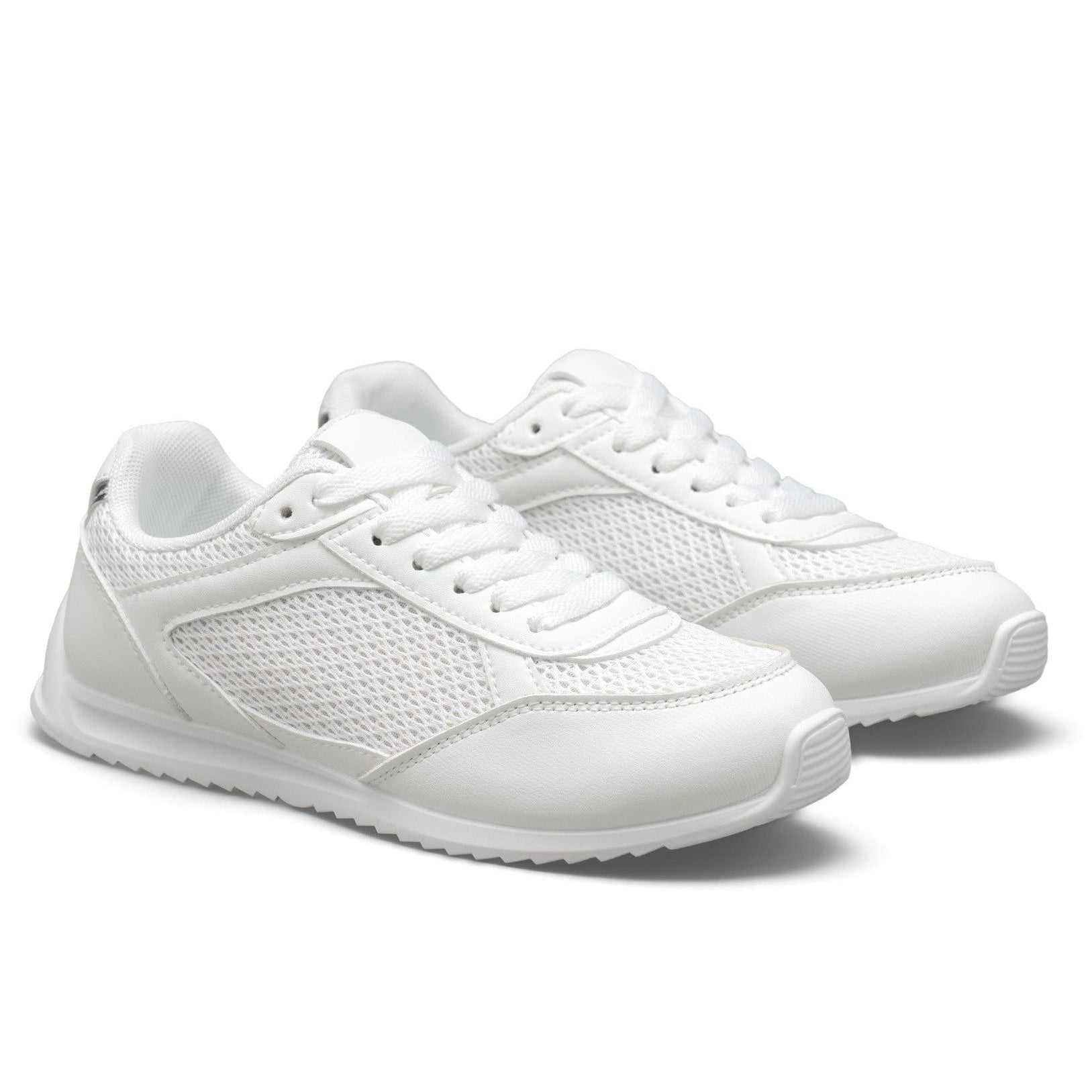 Baskets basiques avec une combinaison de matériaux - Noir - taille 41 - vue 6