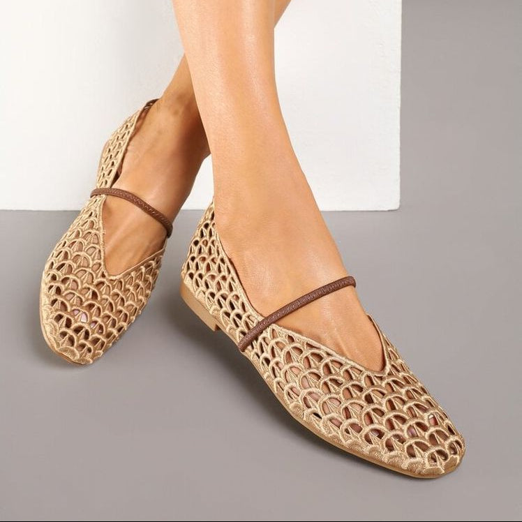 Ballerines en dentelle - Beige - taille 37 - vue 8