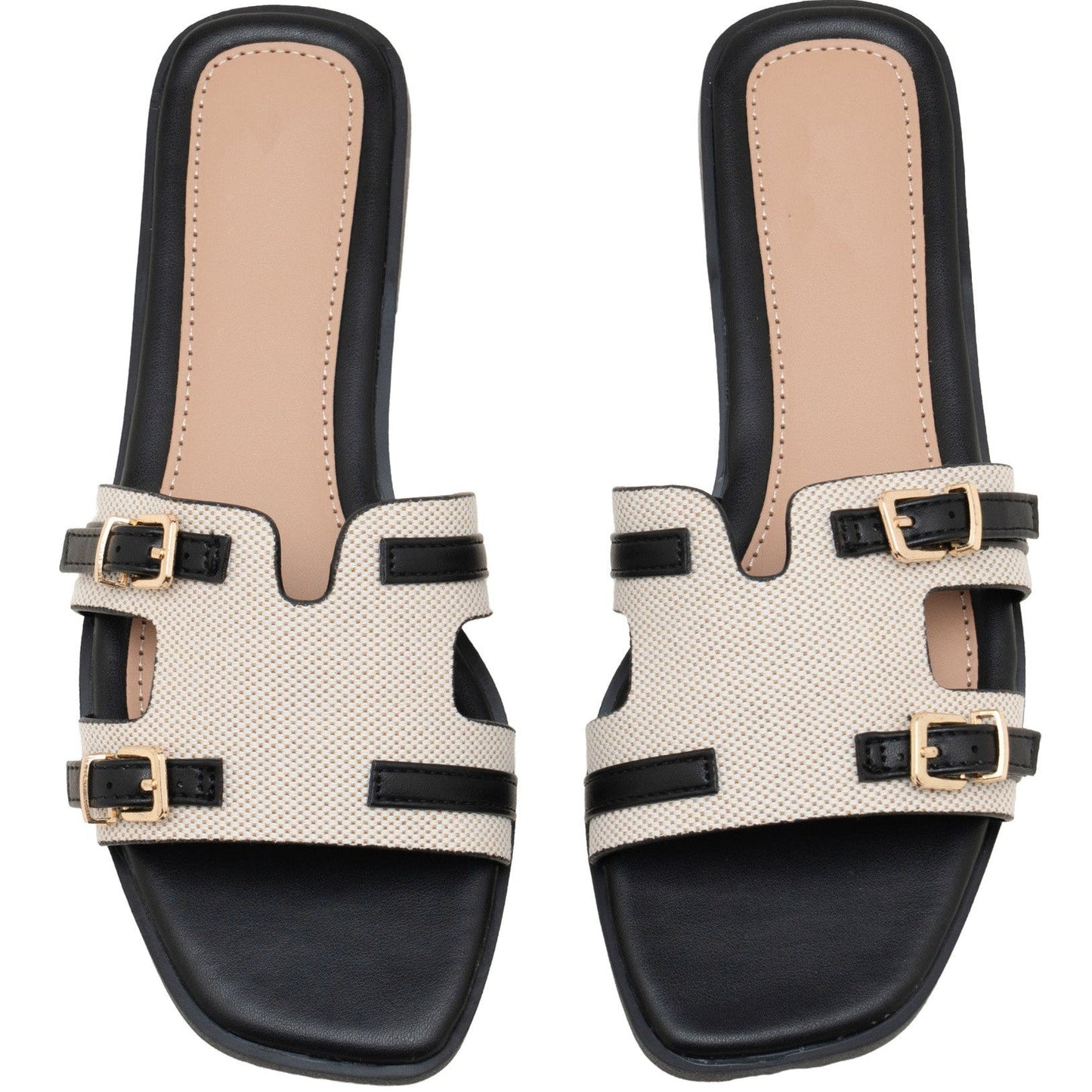 Mulle à empeigne géométrique et boucles décoratives - Noir - taille 40 - vue 5