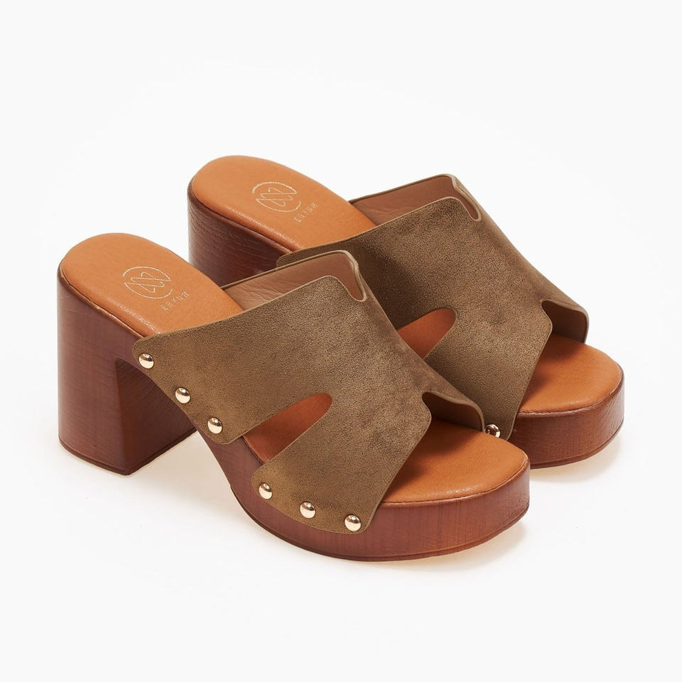 Sandale en suédine à talons carrés - Noir - taille 38 - vue 3