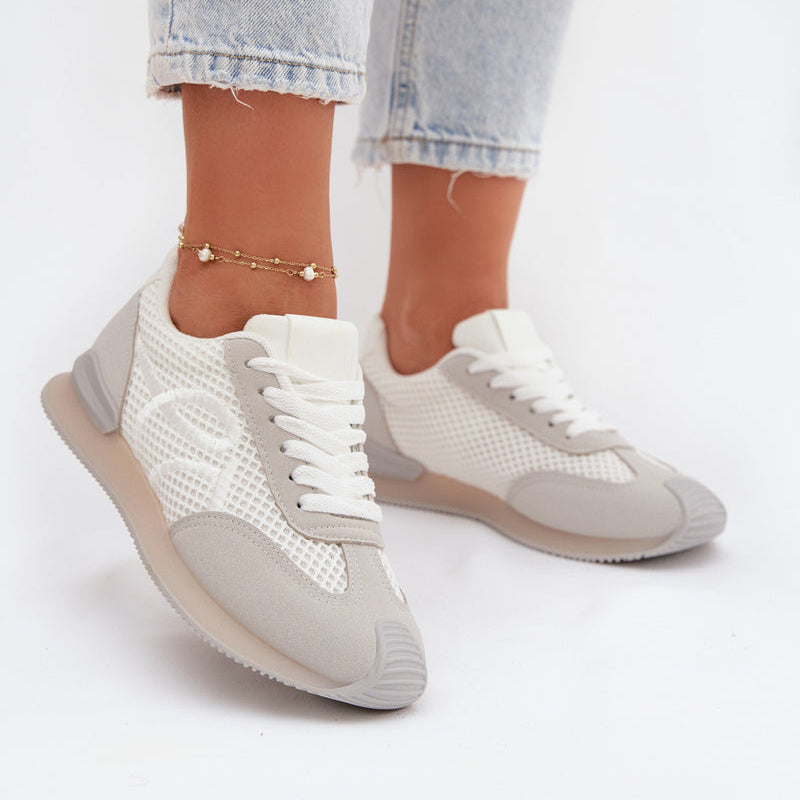 Basket en simili cuir - Blanc - taille 39 - vue 10