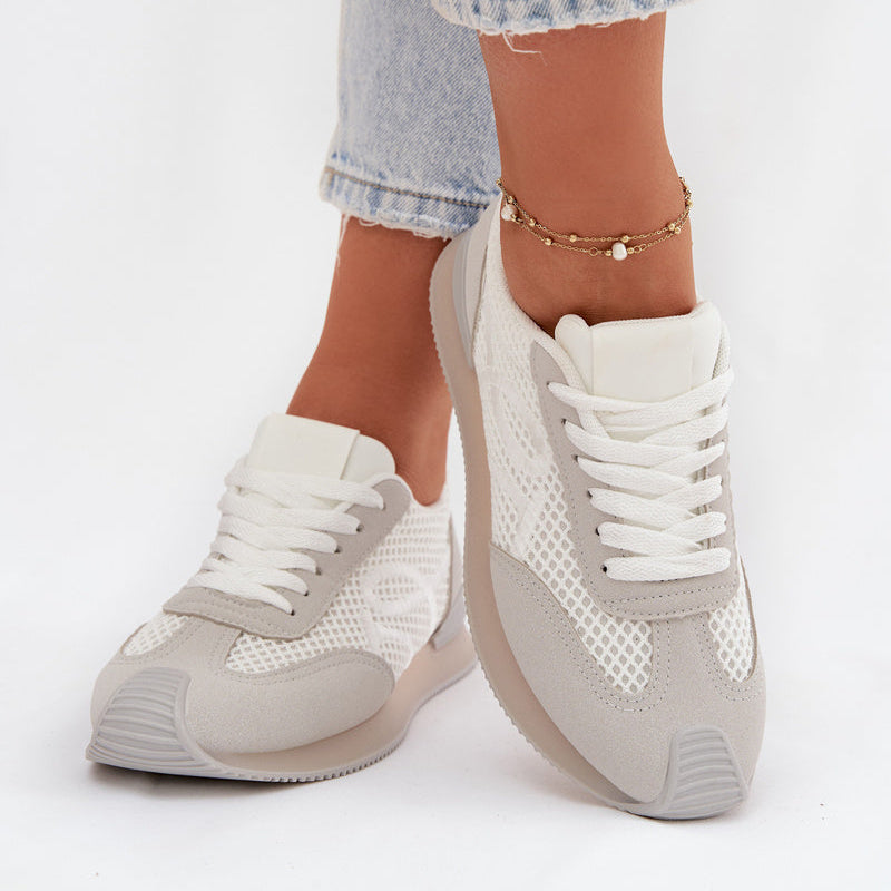 Basket en simili cuir - Blanc - taille 40 - vue 11