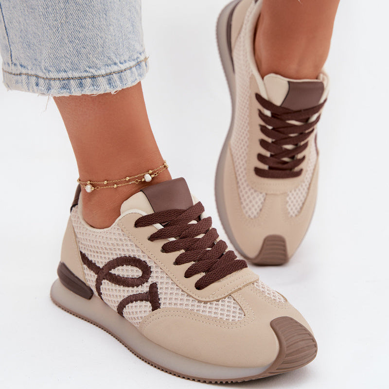 Basket en simili cuir - Brown - taille 41