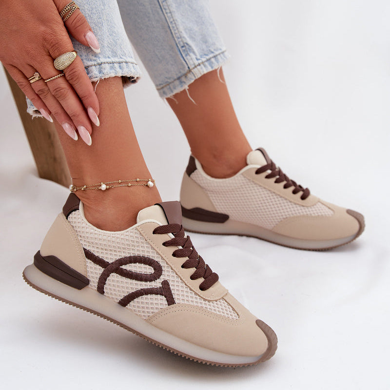 Basket en simili cuir - Brown - taille 41