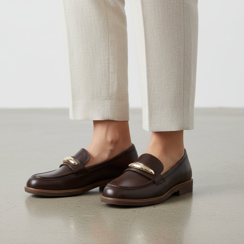 Moccasins Loafers with Gold Hardware - Noir - taille 36 - vue 1