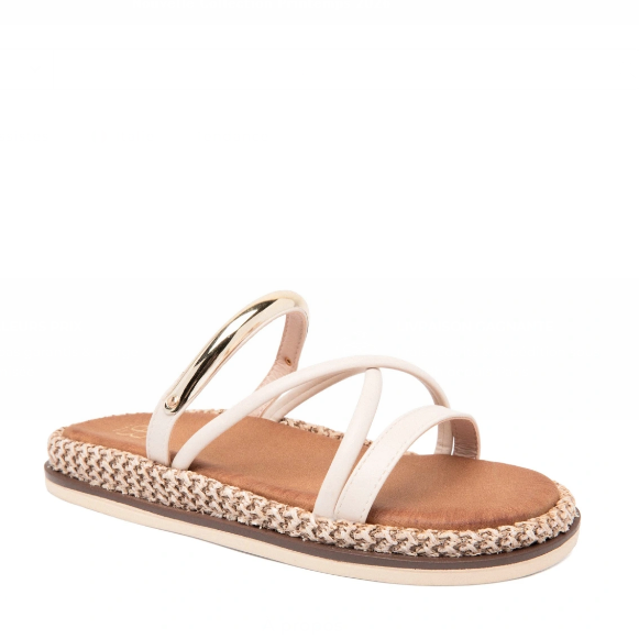 Sandales femme plates à brides fines croisées - Taupe - taille 37 - vue 14