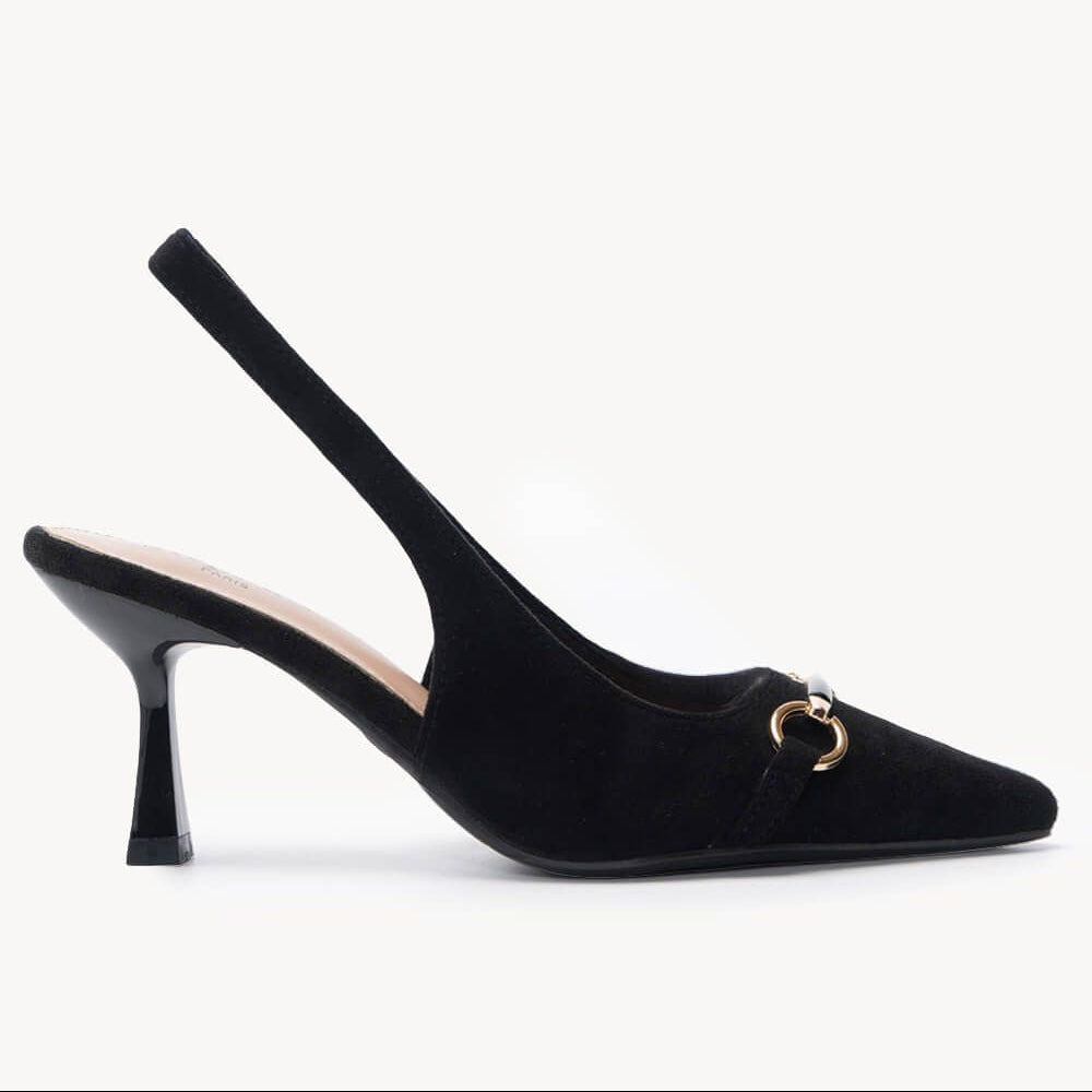 Escarpins Slingback à Mors Doré - Kaki - taille 37 - vue 8