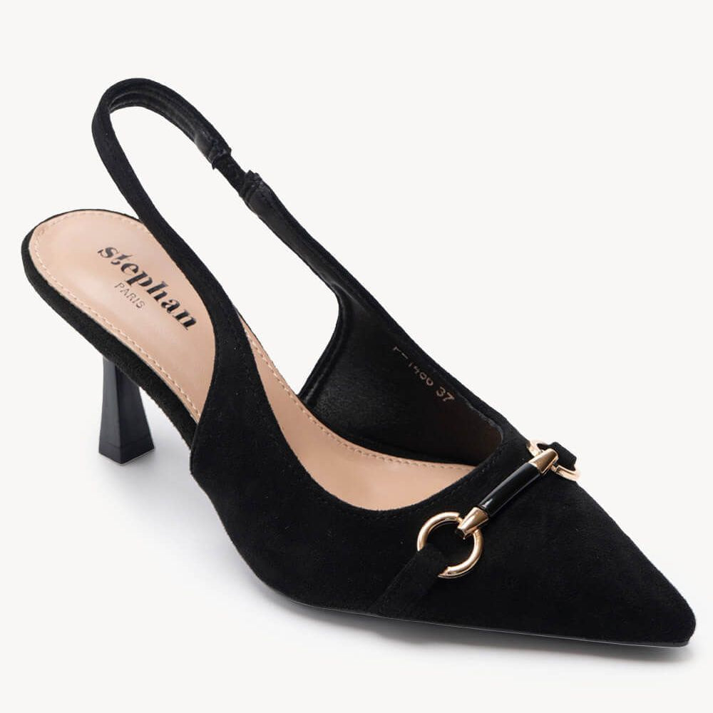 Escarpins Slingback à Mors Doré - Kaki - taille 38 - vue 9
