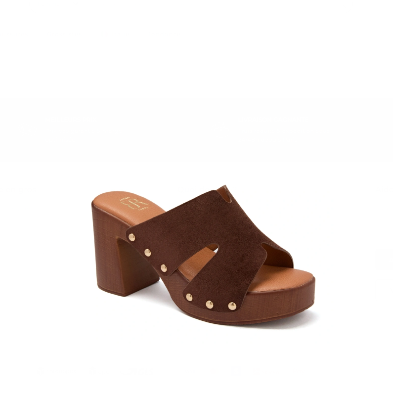 Sandale en suédine à talons carrés - Noir - taille 41 - vue 6