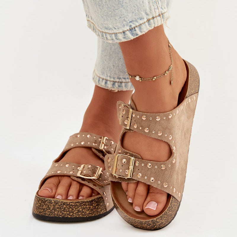 Sandales Tendance à Double Bride - Noir - taille 39 - vue 4
