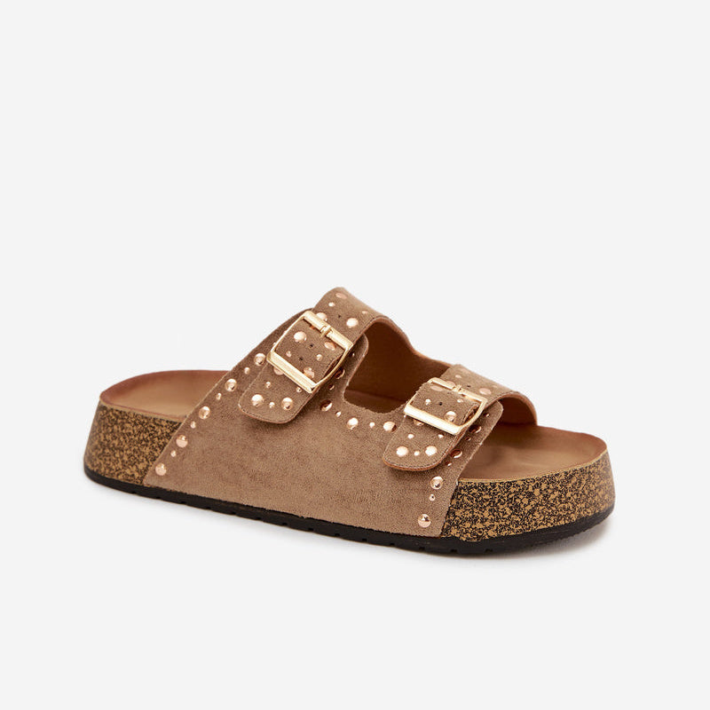 Sandales Tendance à Double Bride - Kaki - taille 41 - vue 12