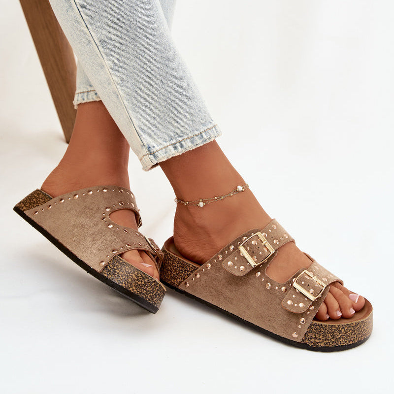 Sandales Tendance à Double Bride - Noir - taille 40 - vue 5