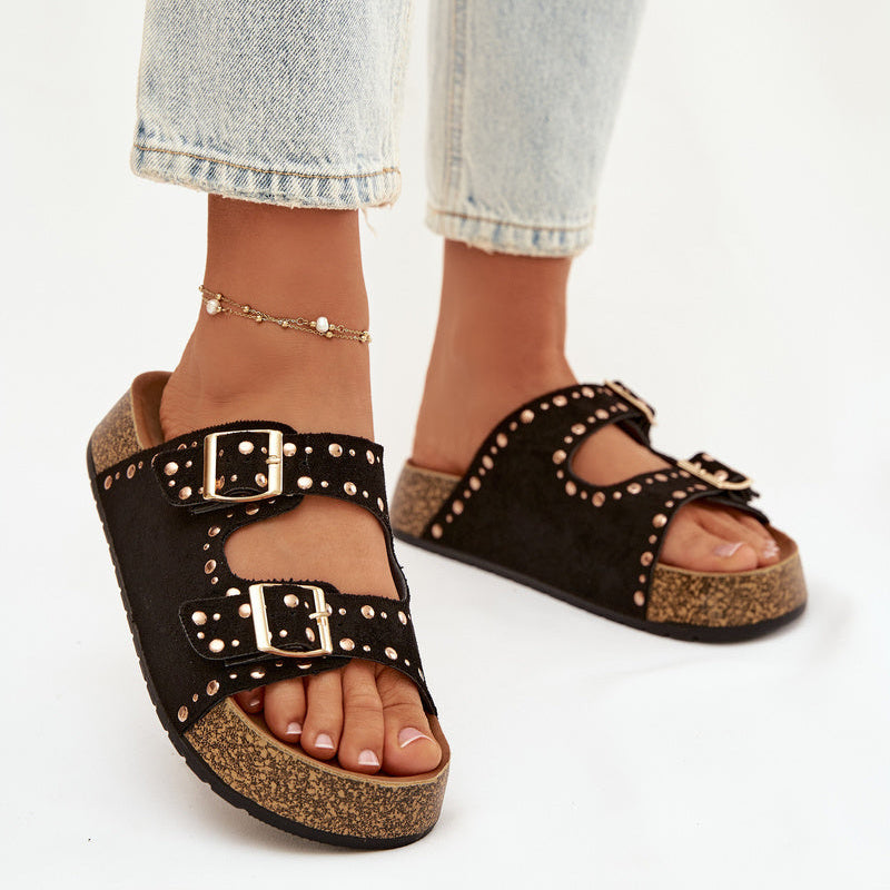 Sandales Tendance à Double Bride - Kaki - taille 39 - vue 10