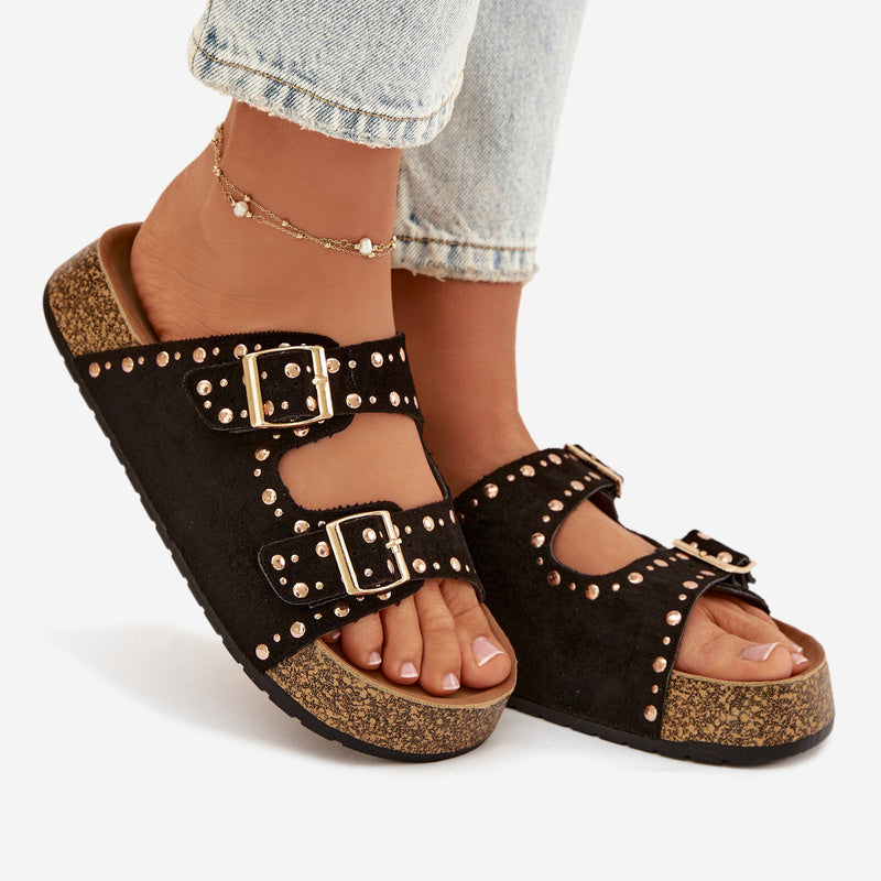 Sandales Tendance à Double Bride - Camel - taille 40 - vue 23