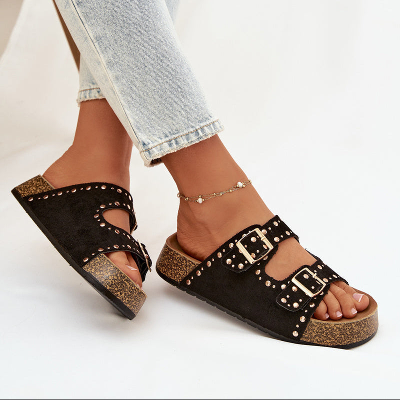 Sandales Tendance à Double Bride - Camel - taille 39 - vue 22