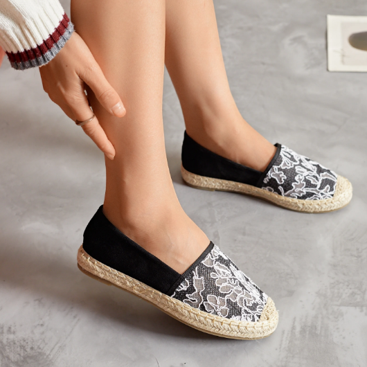 Espadrilles en dentelle - Beige - taille 40 - vue 11