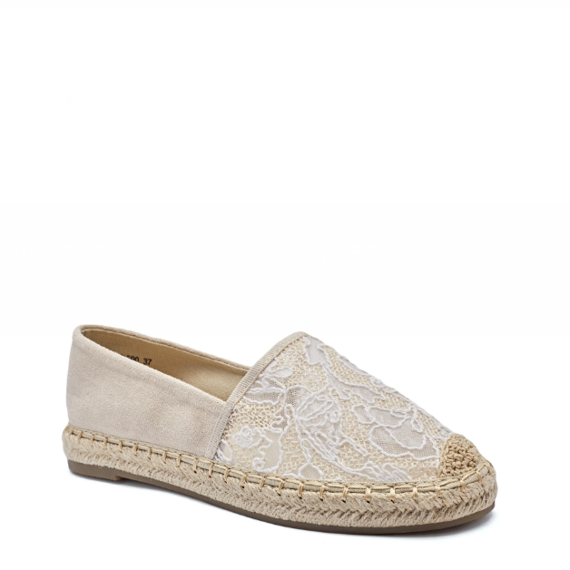 Espadrilles en dentelle - Beige - taille 36 - vue 7